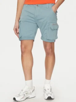 Alpha Industries Szorty materiałowe Crew 176203 Niebieski Slim Fit