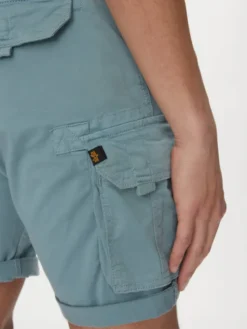 Alpha Industries Szorty materiałowe Crew 176203 Niebieski Slim Fit