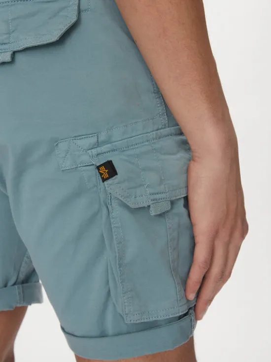 Alpha Industries Szorty materiałowe Crew 176203 Niebieski Slim Fit