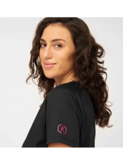Alpinus T-Shirt Bona Czarny Regular Fit