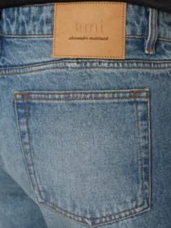 AMI Paris Jeansy HTR001.DE0046 Niebieski Classic Fit