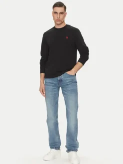 AMI Paris Jeansy HTR001.DE0046 Niebieski Classic Fit