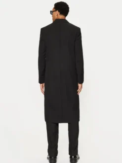 AMI Paris Płaszcz przejściowy HCO319.WV0037 Czarny Regular Fit