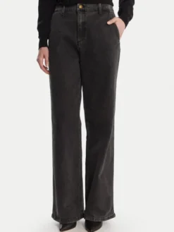 Artigli Jeansy Palazzo Vita Alta ADDE003646 Czarny Wide Leg