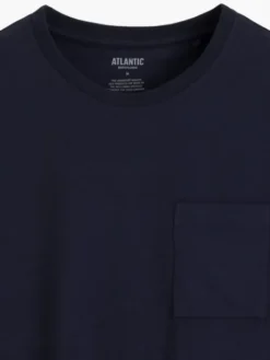 Atlantic Piżama Long Peach Effect Granatowy