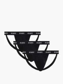 Atlantic Slipy Jock Strap Jockstrap Czarny
