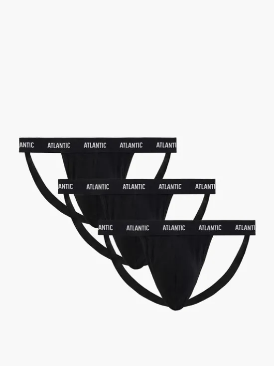 Atlantic Slipy Jock Strap Jockstrap Czarny