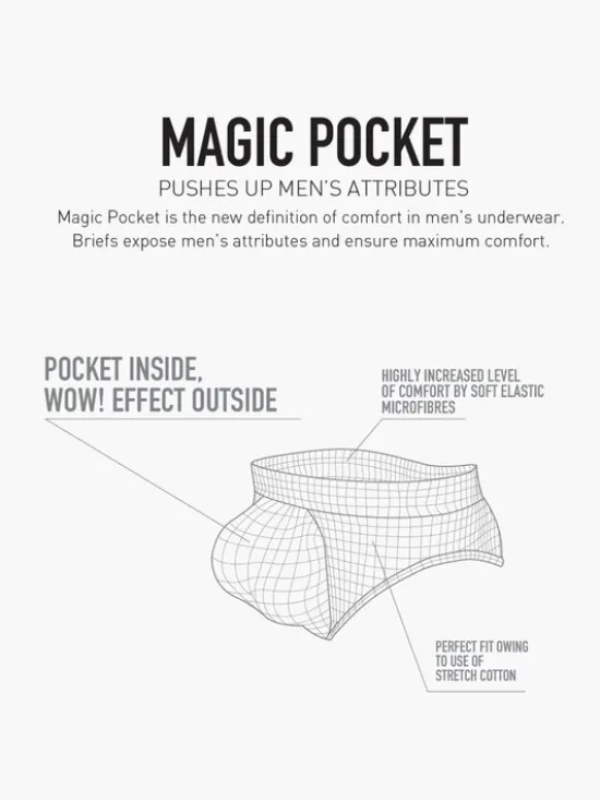 Atlantic Slipy Magic Pocket Push-Up Czarny