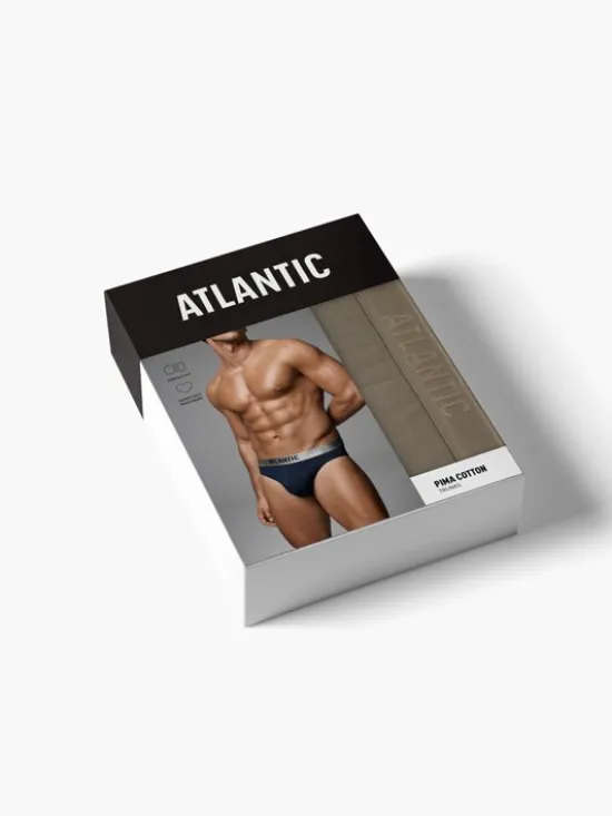 Atlantic Slipy pima cotton Granatowy