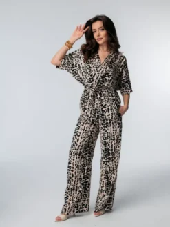 Aurora Garnitur Kimono animal print Czarny Custom Fit