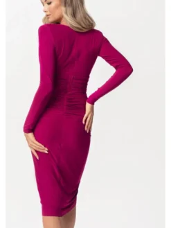 Aurora Sukienka koktajlowa Lidia fuksja Fioletowy Feminine Fit
