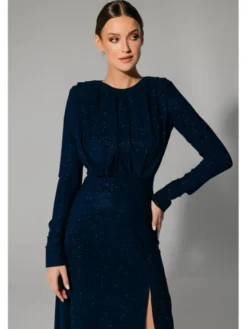 Aurora Sukienka wieczorowa Annabelle brokat Granatowy Feminine Fit