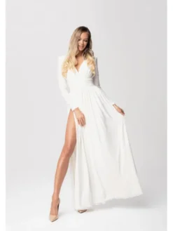 Aurora Sukienka wieczorowa Ślubna Adelle Biały Ladies Fit