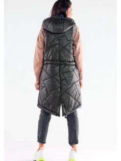 Awama Bezrękawnik A543 Czarny Basic Fit