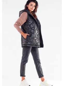 Awama Bezrękawnik A539 Czarny Basic Fit