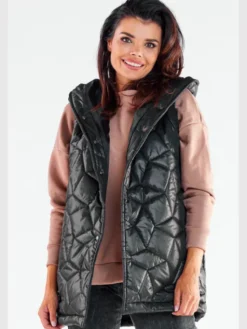 Awama Bezrękawnik A539 Czarny Basic Fit