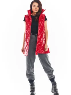 Awama Bezrękawnik A383 Czerwony Basic Fit