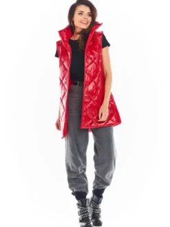 Awama Bezrękawnik A383 Czerwony Basic Fit