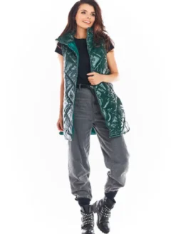 Awama Bezrękawnik A383 Zielony Basic Fit