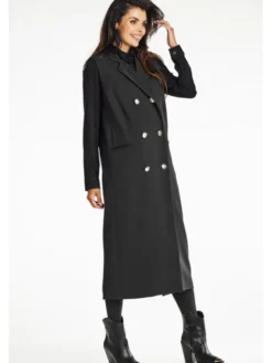 Awama Kamizelka A664 Czarny Basic Fit