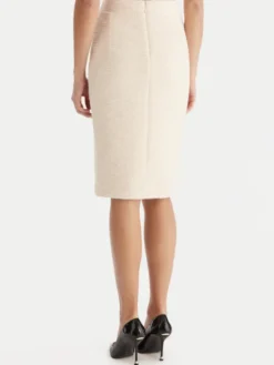 Babylon Spódnica midi S00601 Écru Regular Fit