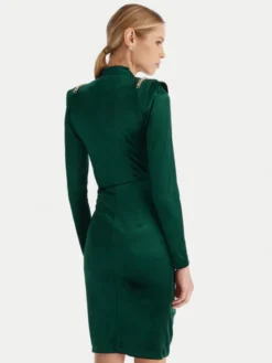Babylon Sukienka koktajlowa MF204C Zielony Slim Fit