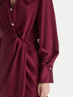 Babylon Sukienka wieczorowa ED0764 Bordowy Regular Fit