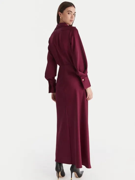 Babylon Sukienka wieczorowa ED0764 Bordowy Regular Fit
