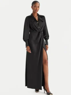 Babylon Sukienka wieczorowa ED0764 Czarny Regular Fit
