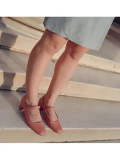 Balagan Czółenka Dora na niskm obcasie Różowy