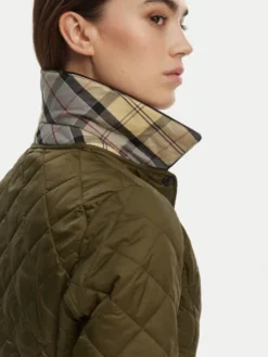 Barbour Kurtka przejściowa Deveron LQU1012OL51 Zielony Regular Fit