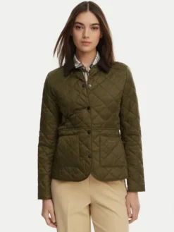 Barbour Kurtka przejściowa Deveron LQU1012OL51 Zielony Regular Fit