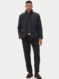 Barbour Kurtka przejściowa Powell MQU0281NY71 Granatowy Slim Fit