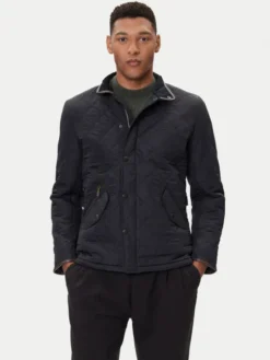 Barbour Kurtka przejściowa Powell MQU0281NY71 Granatowy Slim Fit