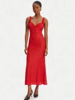 Bardot Sukienka koktajlowa Alegra Stretch Lace 59964DB Czerwony Regular Fit