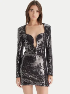 Bardot Sukienka koktajlowa Marlena 60120DB Szary Regular Fit