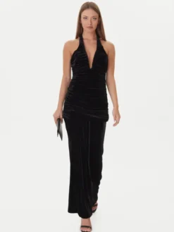 Bardot Sukienka wieczorowa Elvira Halter 60117DB Czarny Regular Fit