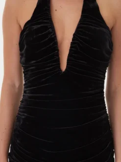 Bardot Sukienka wieczorowa Elvira Halter 60117DB Czarny Regular Fit