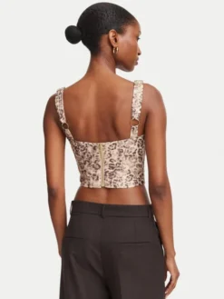 Bardot Top Carolina  60423TB Brązowy jasny Slim Fit