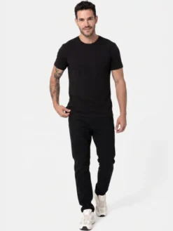 BASICLO T-Shirt W-2325-99 Czarny Regular Fit