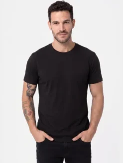 BASICLO T-Shirt W-2325-99 Czarny Regular Fit