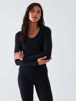 BeShaped Longsleeve Morning Dew Czarny Shaping Fit