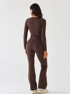 BeShaped Longsleeve Morning Dew Brązowy Shaping Fit