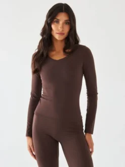 BeShaped Longsleeve Morning Dew Brązowy Shaping Fit