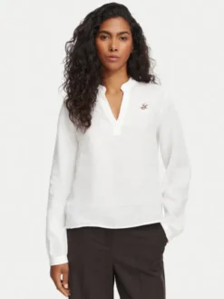 Beverly Hills Polo Club Bluzka P-SS26W-OLYMPIA Biały Regular Fit