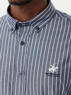 Beverly Hills Polo Club Koszula P-SS26M-BRASS Granatowy Regular Fit