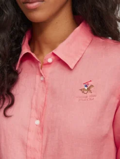 Beverly Hills Polo Club Koszula P-SS26W-SH0004 Koralowy Regular Fit
