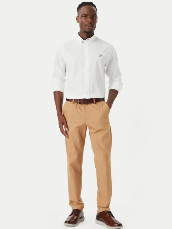 Beverly Hills Polo Club Koszula P-SS26M-BRASS Biały Regular Fit