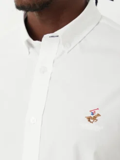 Beverly Hills Polo Club Koszula P-SS26M-BRASS Biały Regular Fit