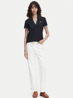 Beverly Hills Polo Club Polo P-SS26W-P0300 Granatowy Regular Fit